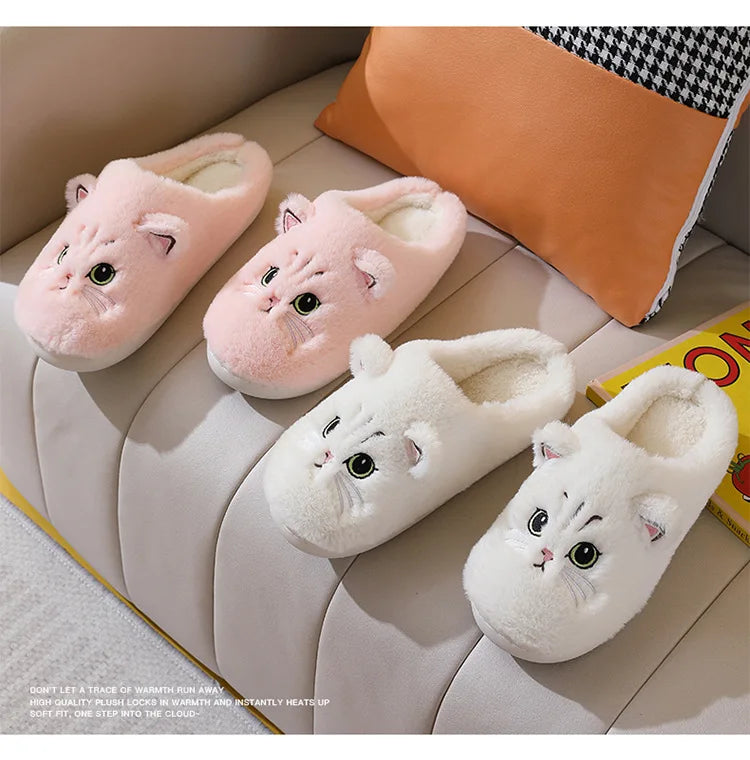Cat Plush Winter Slippers