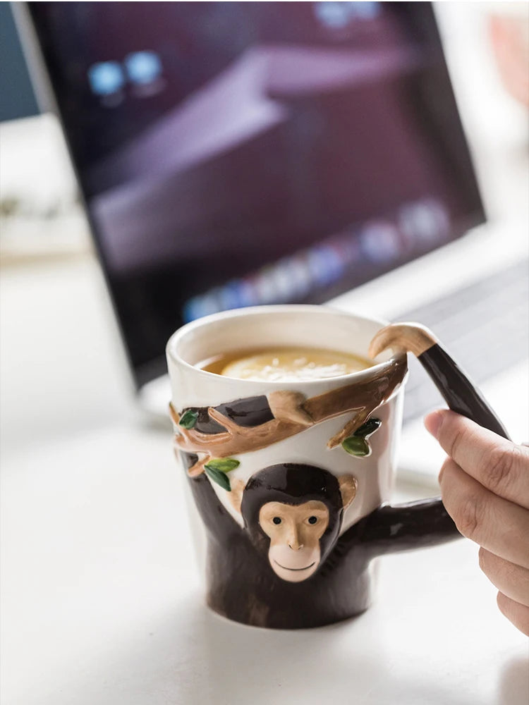 Cartoon Monkey Ceramic Mug