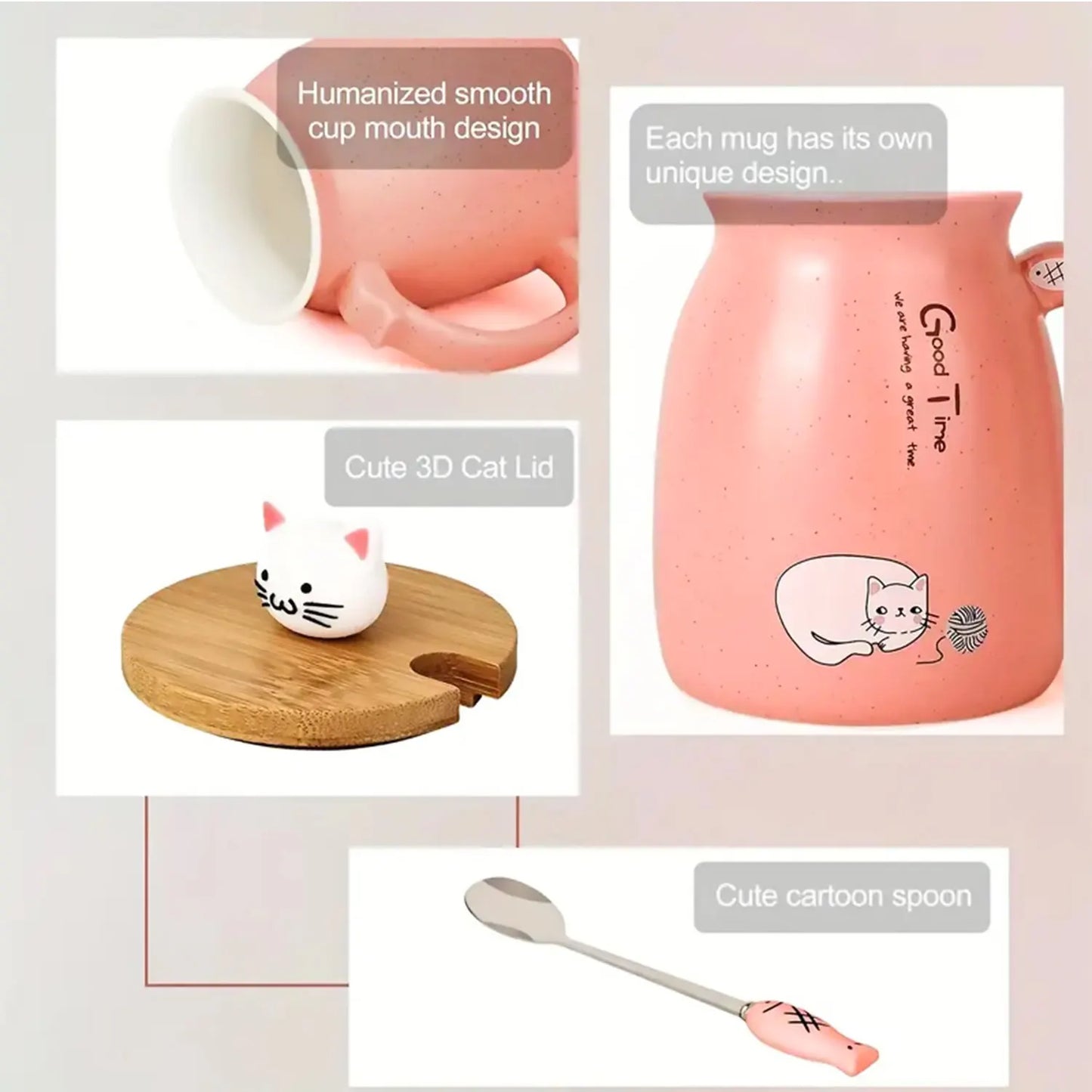 Cat Lid Ceramic Mug