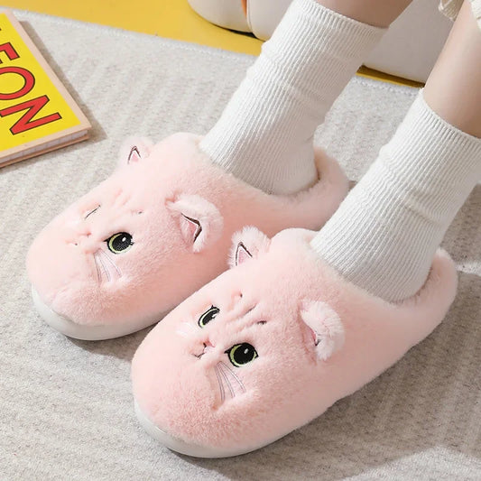 Cat Plush Winter Slippers