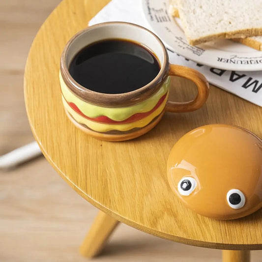 Cartoon Hamburger Coffee Cup