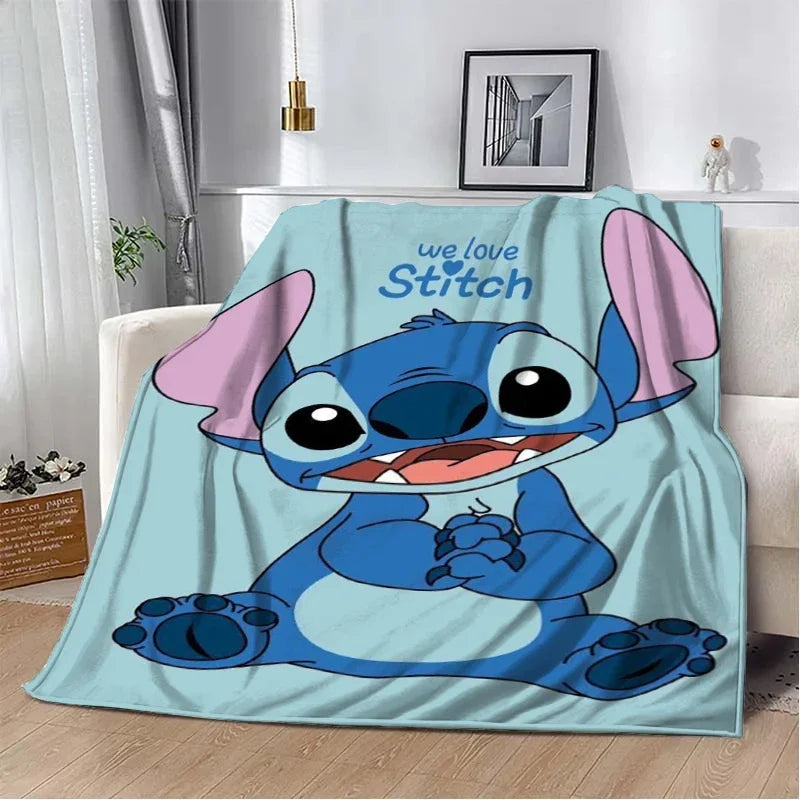 Stitch Cartoon Plush Blanket