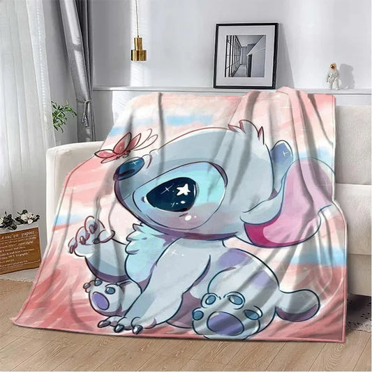 Stitch Cartoon Plush Blanket