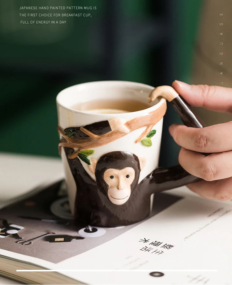 Cartoon Monkey Ceramic Mug
