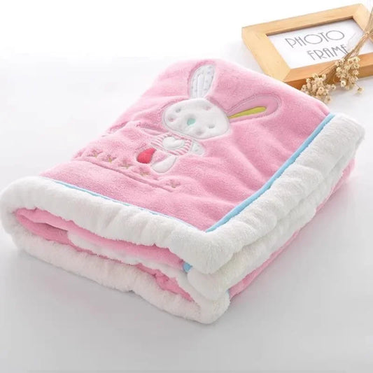 Baby Embroidery Flannel Blanket