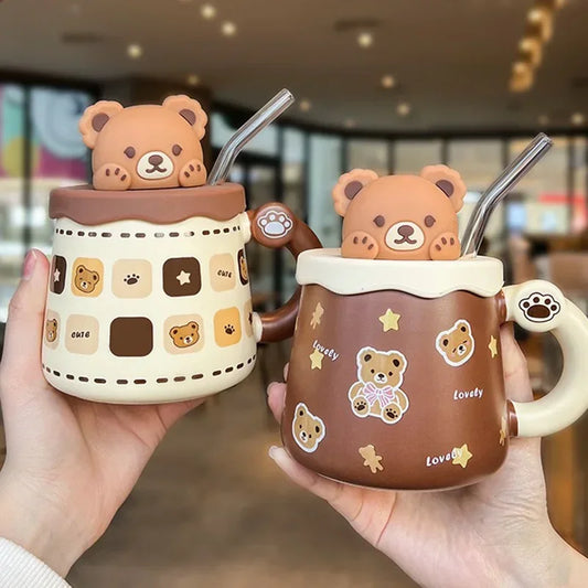 Bear Lid Ceramic Mug