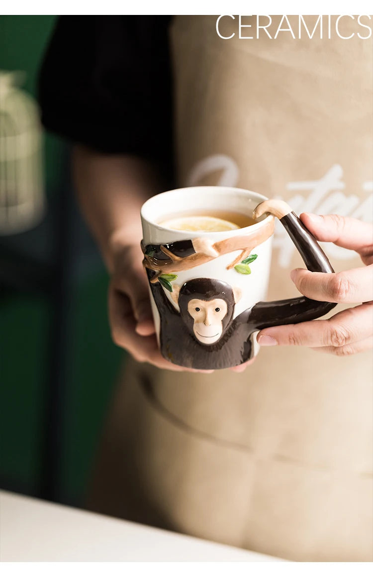 Cartoon Monkey Ceramic Mug