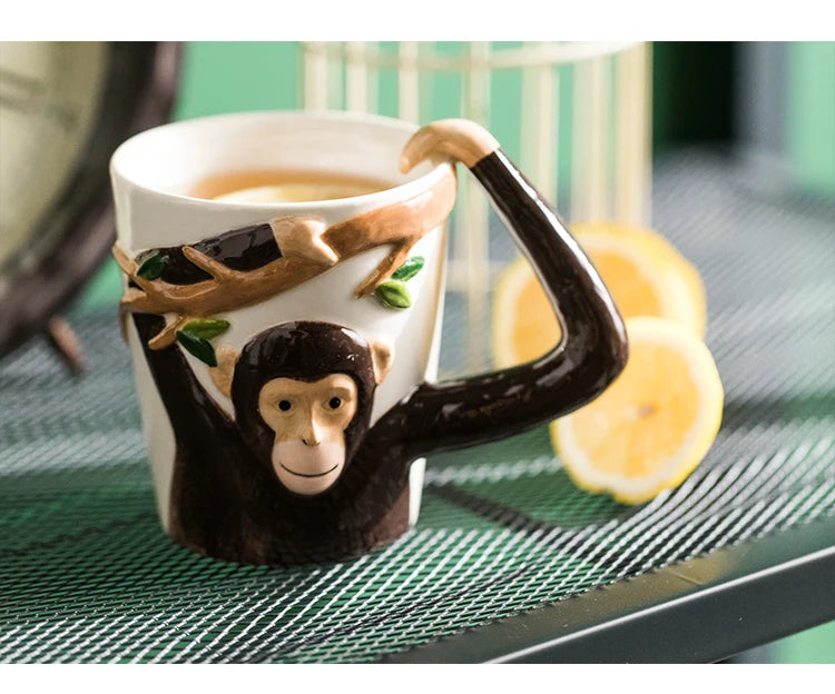 Cartoon Monkey Ceramic Mug