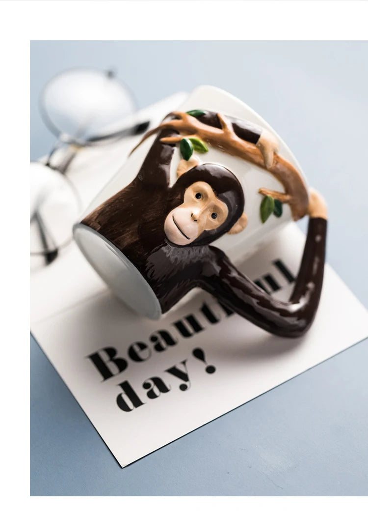 Cartoon Monkey Ceramic Mug