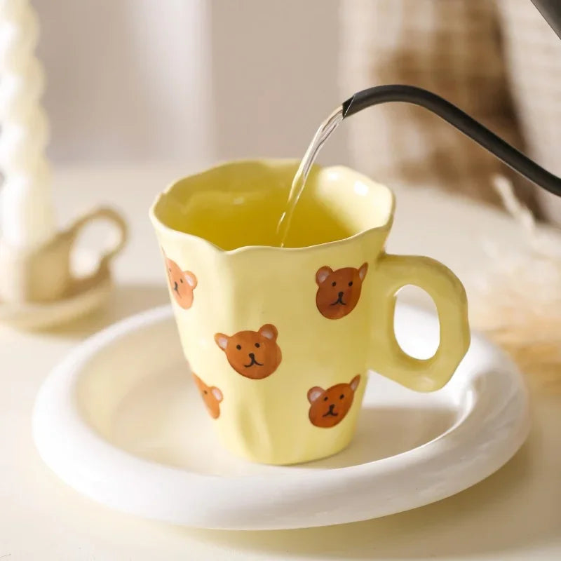 Hand Painted Flower Mug