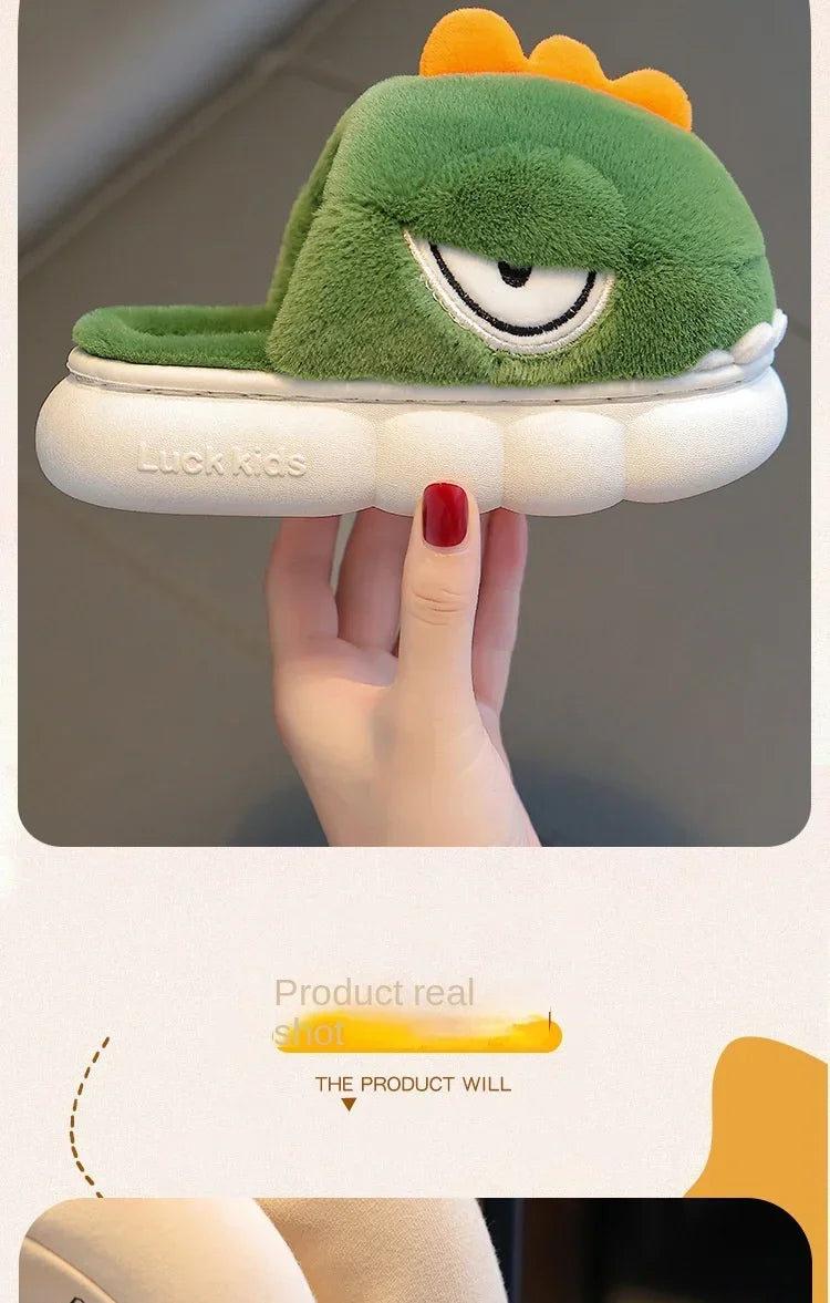 Dinosaur Plush Slippers