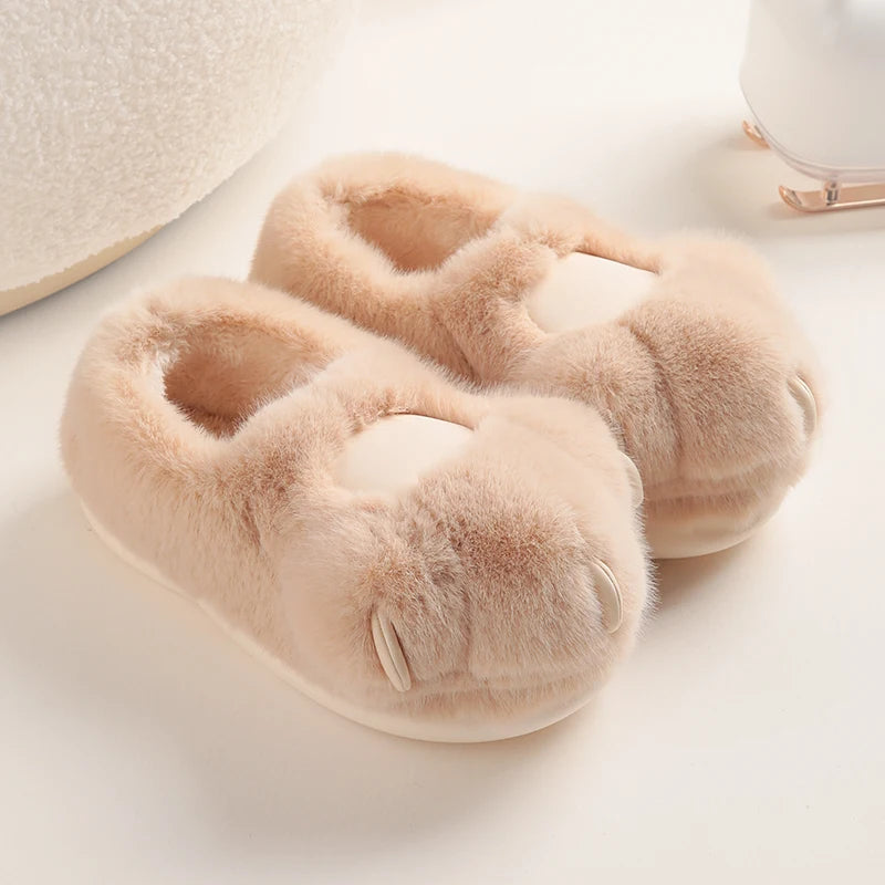 Cat Paw Plush Slippers