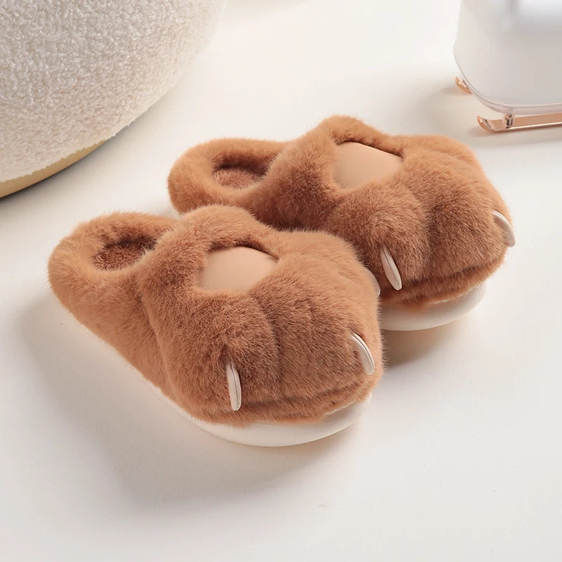 Cat Paw Plush Slippers
