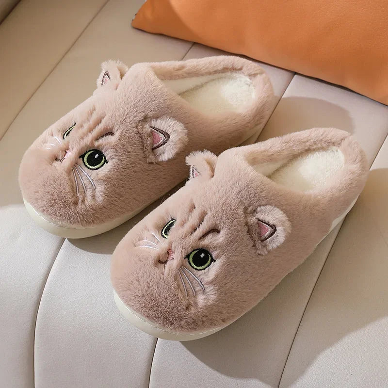 Cat Plush Winter Slippers