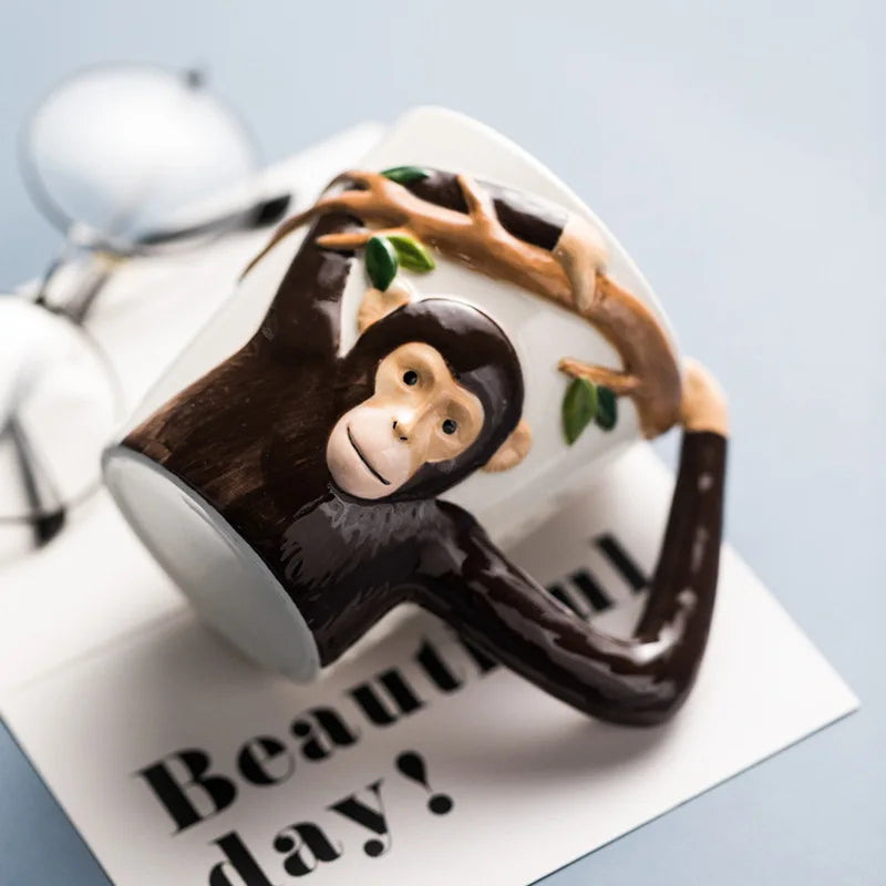 Cartoon Monkey Ceramic Mug