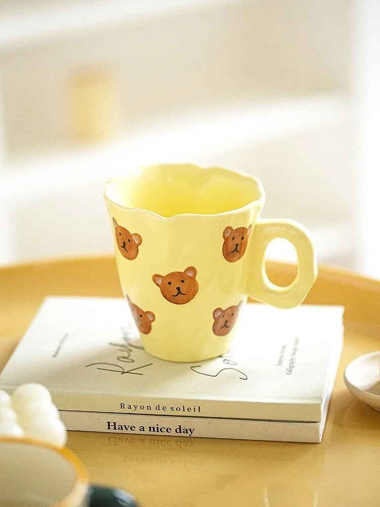 Hand Painted Flower Mug