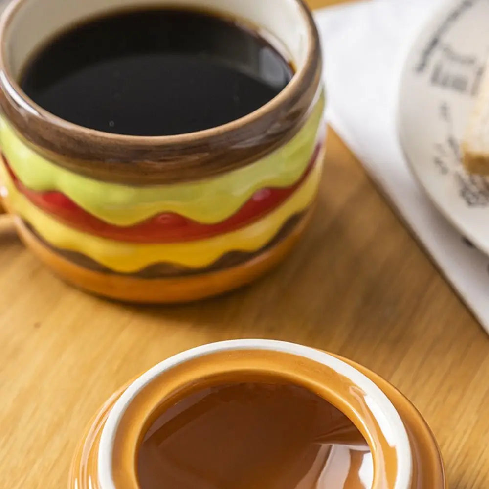 Cartoon Hamburger Coffee Cup