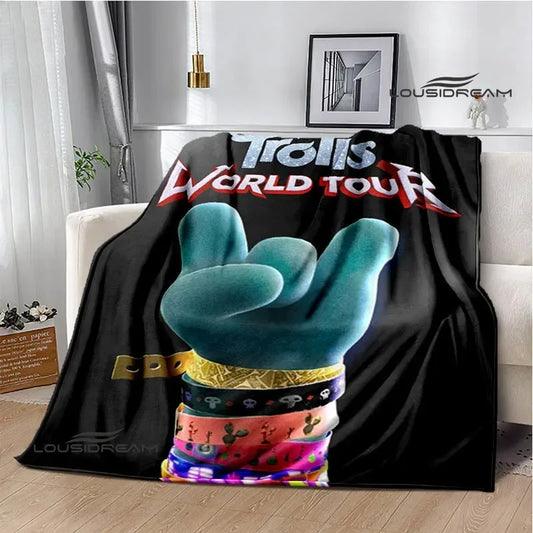 Trolls Cartoon Flannel Blanket