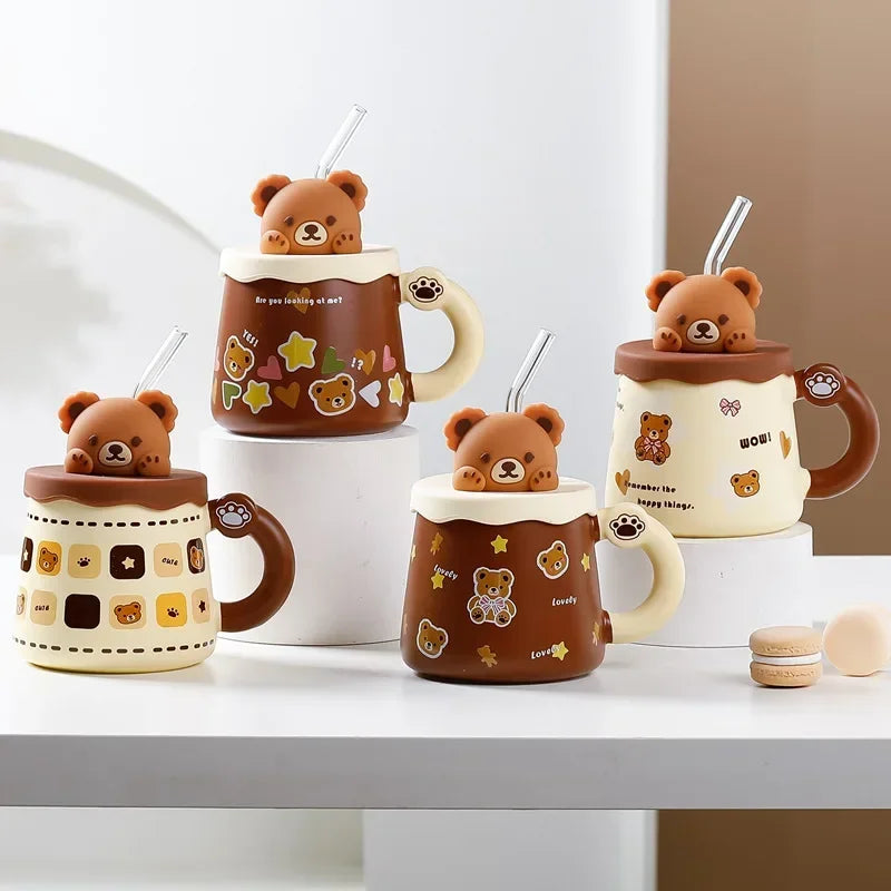 Bear Lid Ceramic Mug
