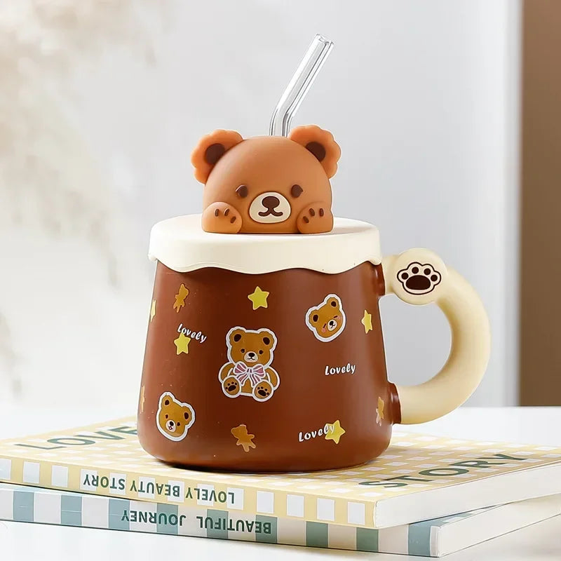 Bear Lid Ceramic Mug