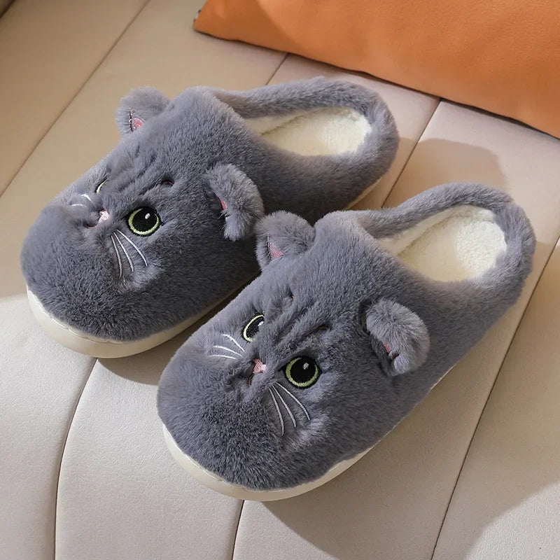 Cat Plush Winter Slippers