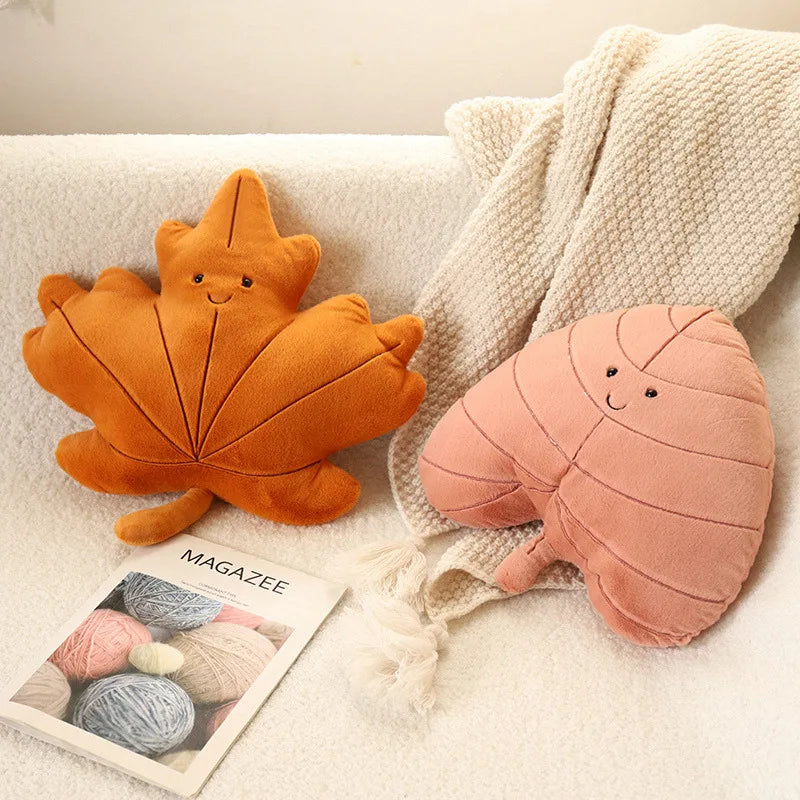 Leaf Pillow Plush Decor
