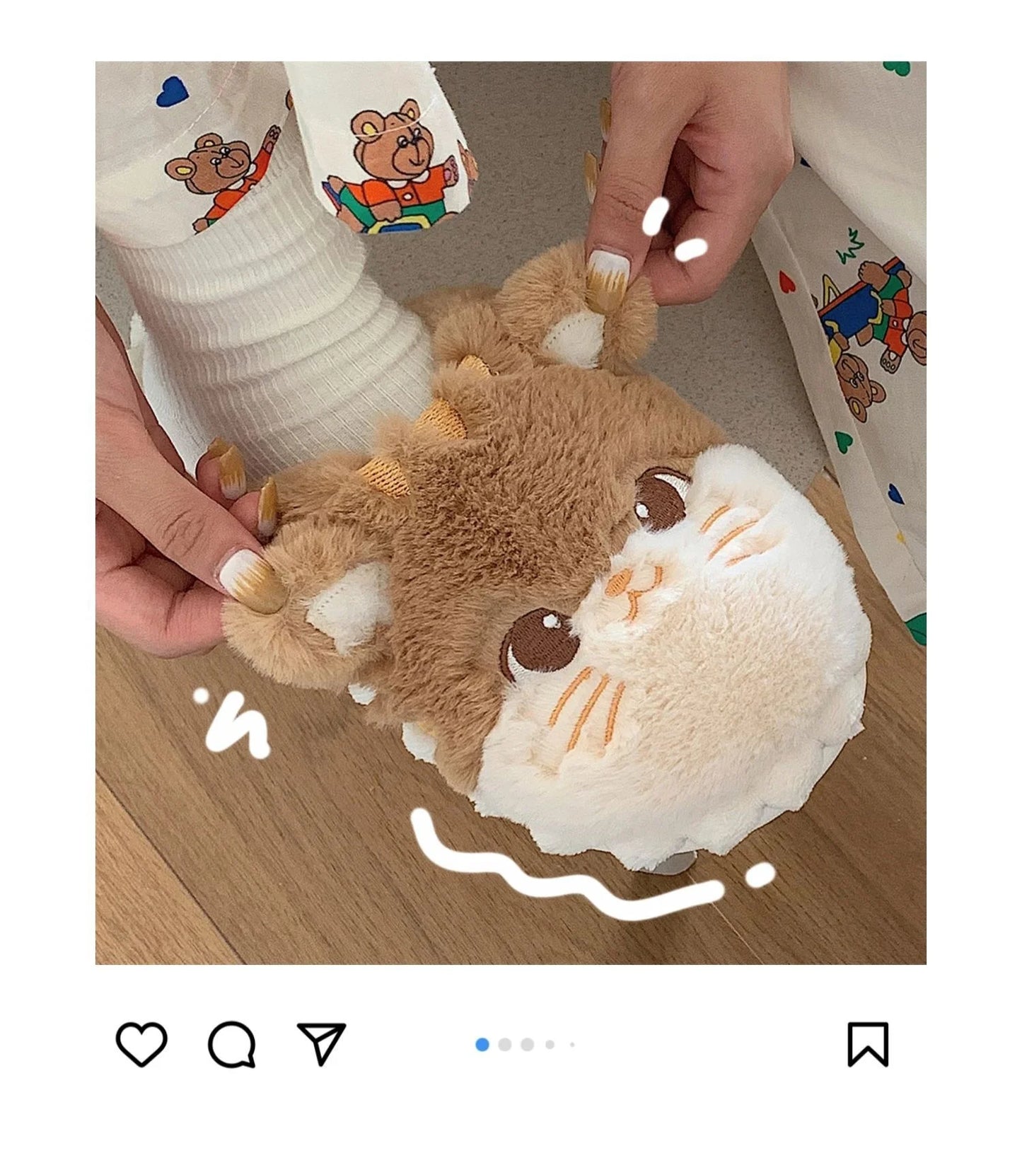 Korean Cat Plush Slippers