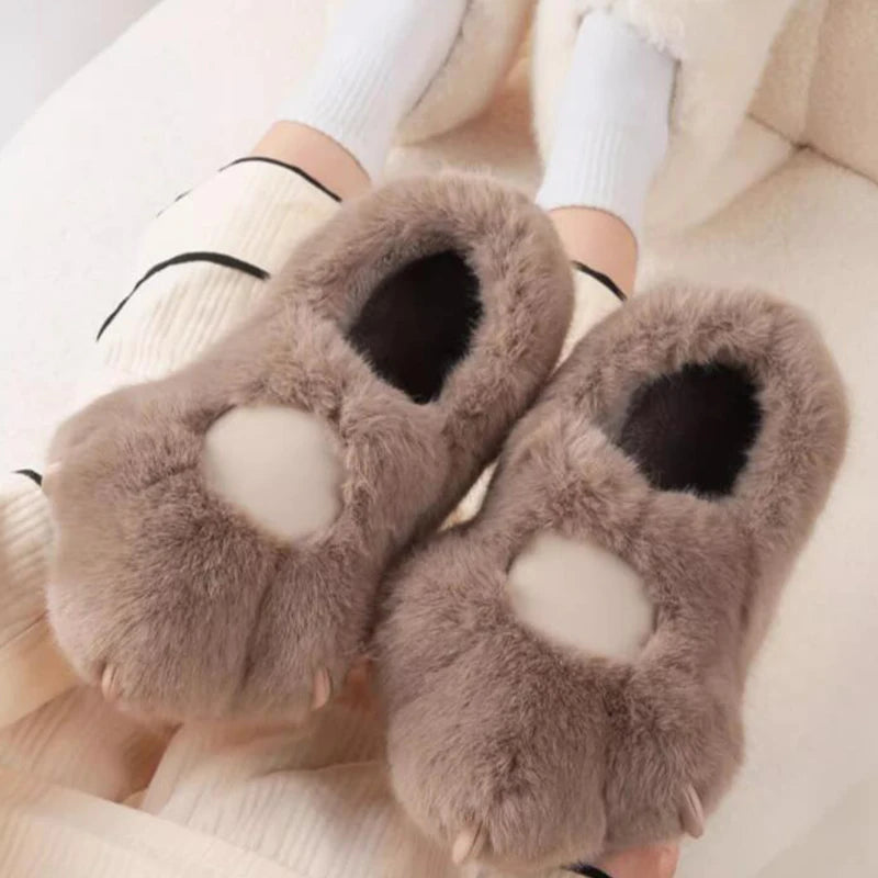 Cat Paw Plush Slippers