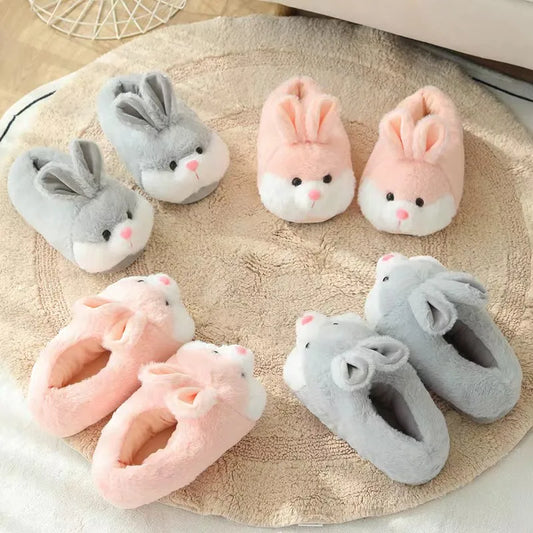 Rabbit Cotton Plush Slippers