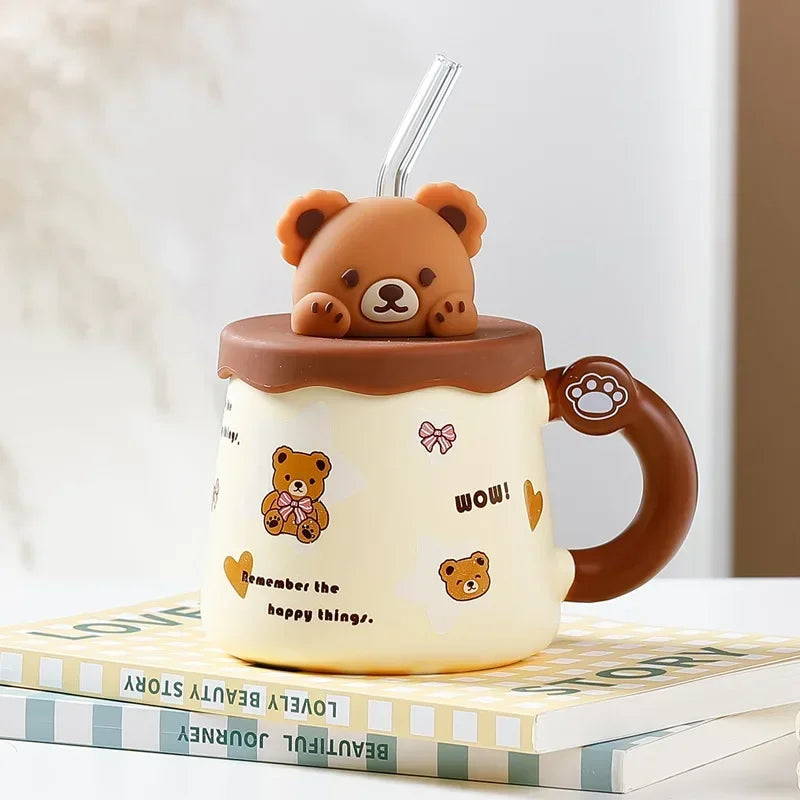 Bear Lid Ceramic Mug