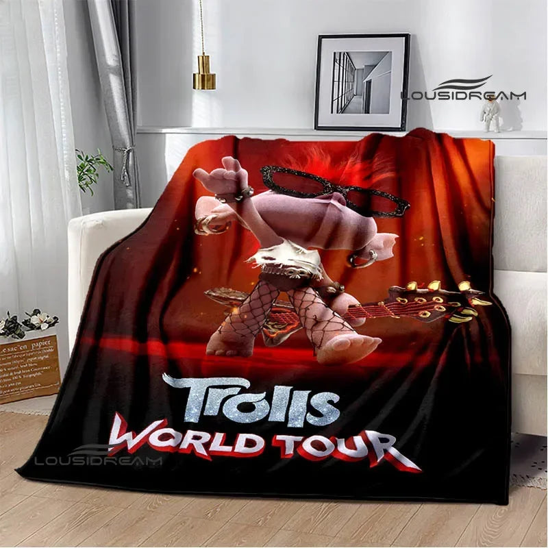 Trolls Cartoon Flannel Blanket