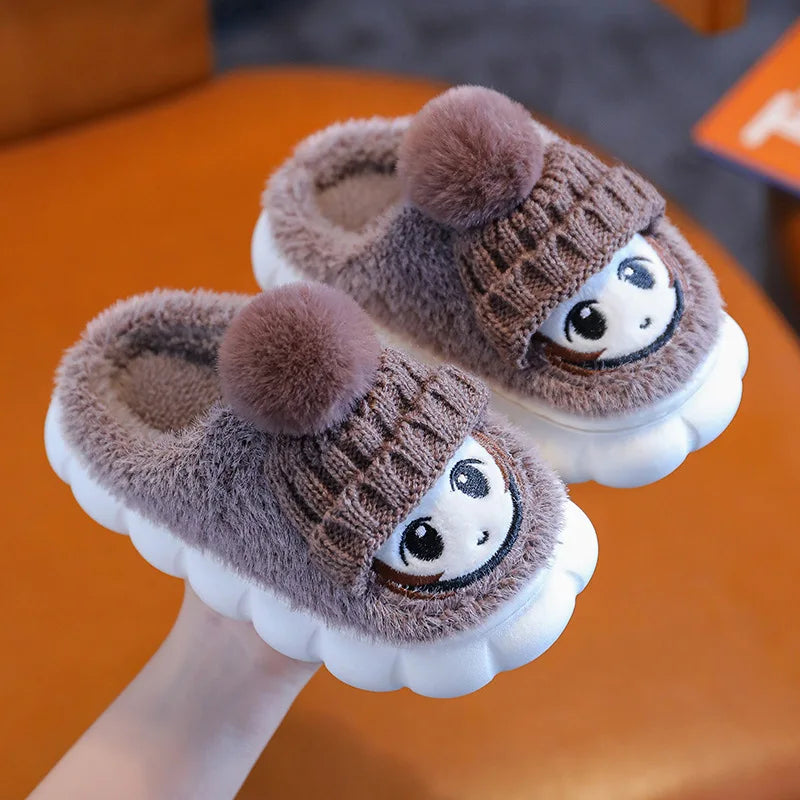 Girls Cotton Plush Slippers