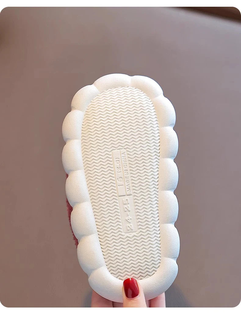 Girls Cotton Plush Slippers