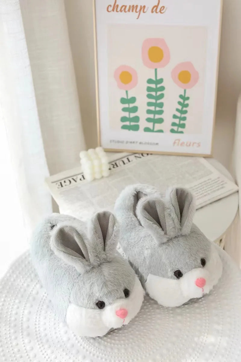 Rabbit Cotton Plush Slippers