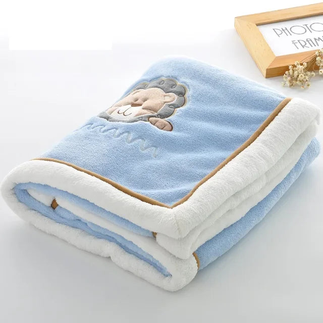 Baby Embroidery Flannel Blanket