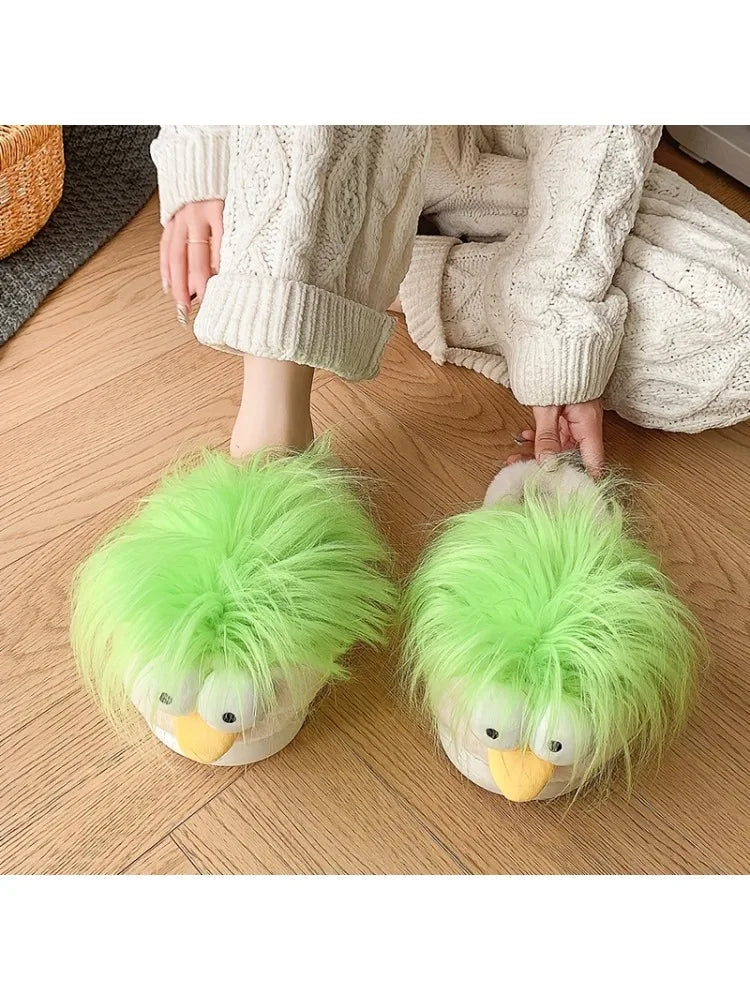 Quirky Winter Plush Slippers
