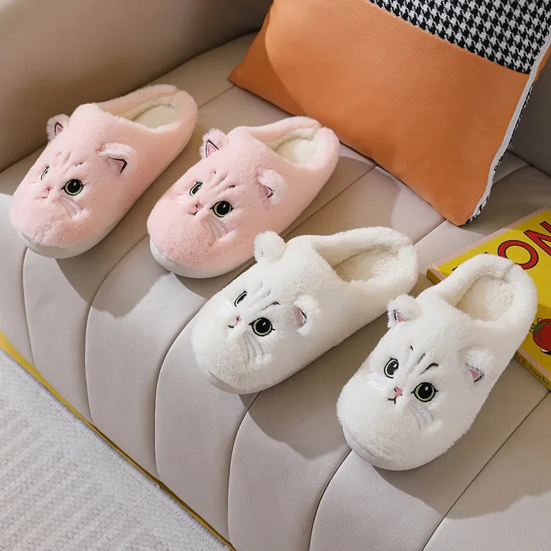 Cat Plush Winter Slippers