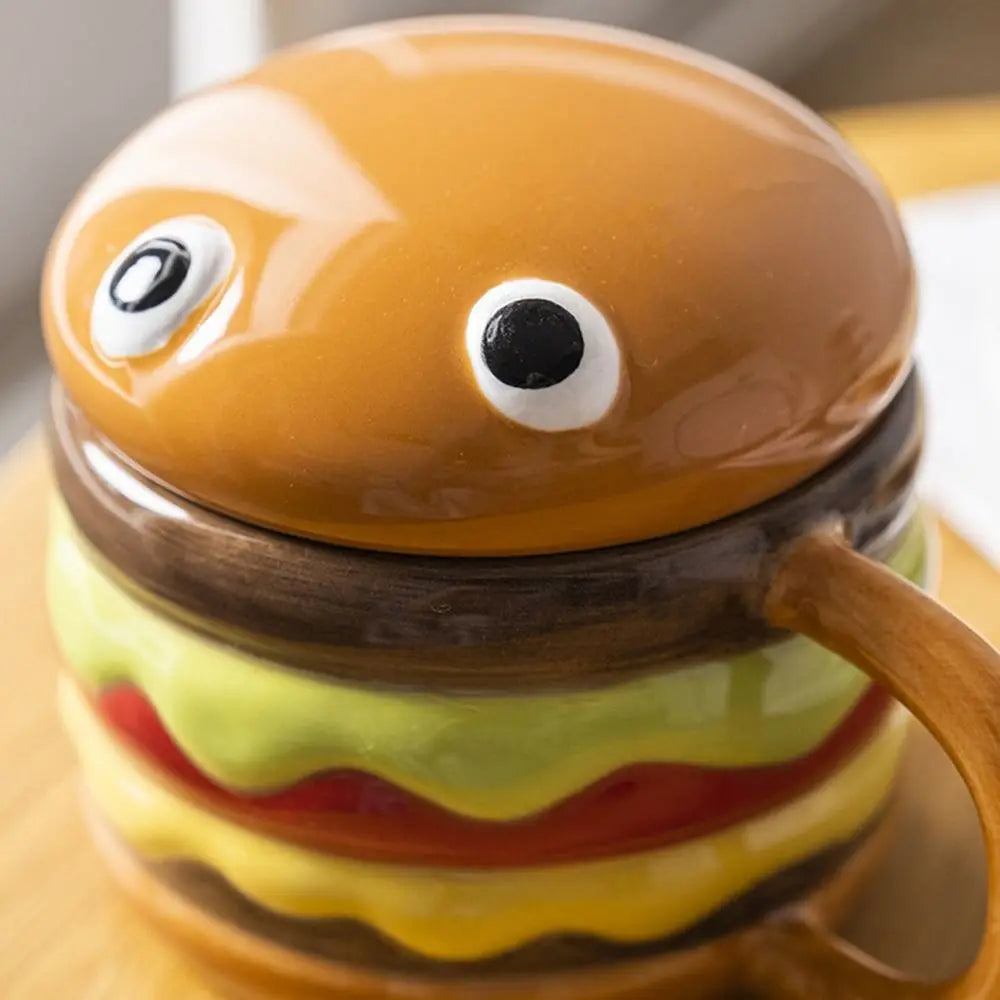 Cartoon Hamburger Coffee Cup