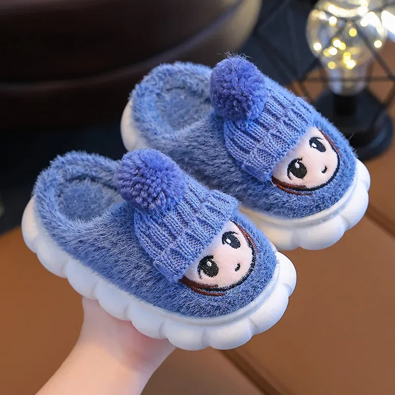 Girls Cotton Plush Slippers