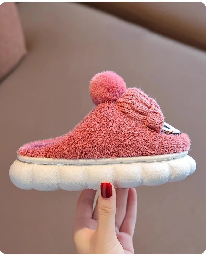 Girls Cotton Plush Slippers