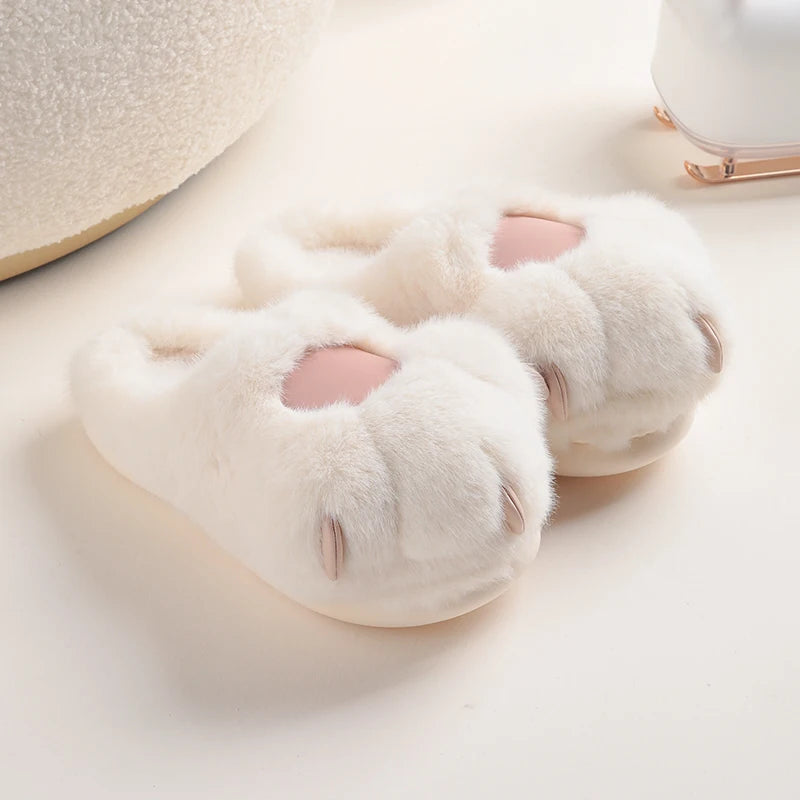 Cat Paw Plush Slippers
