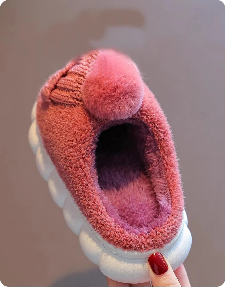 Girls Cotton Plush Slippers
