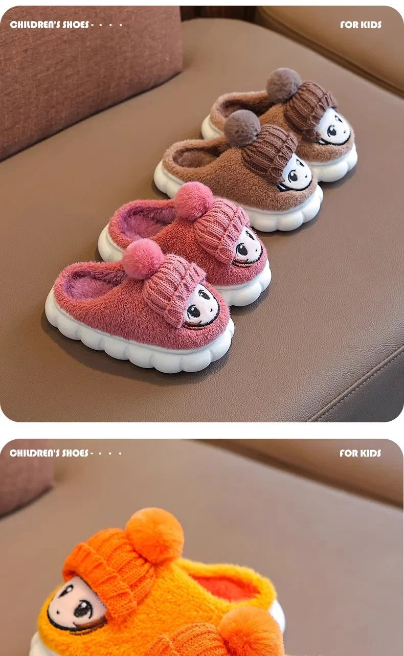 Girls Cotton Plush Slippers