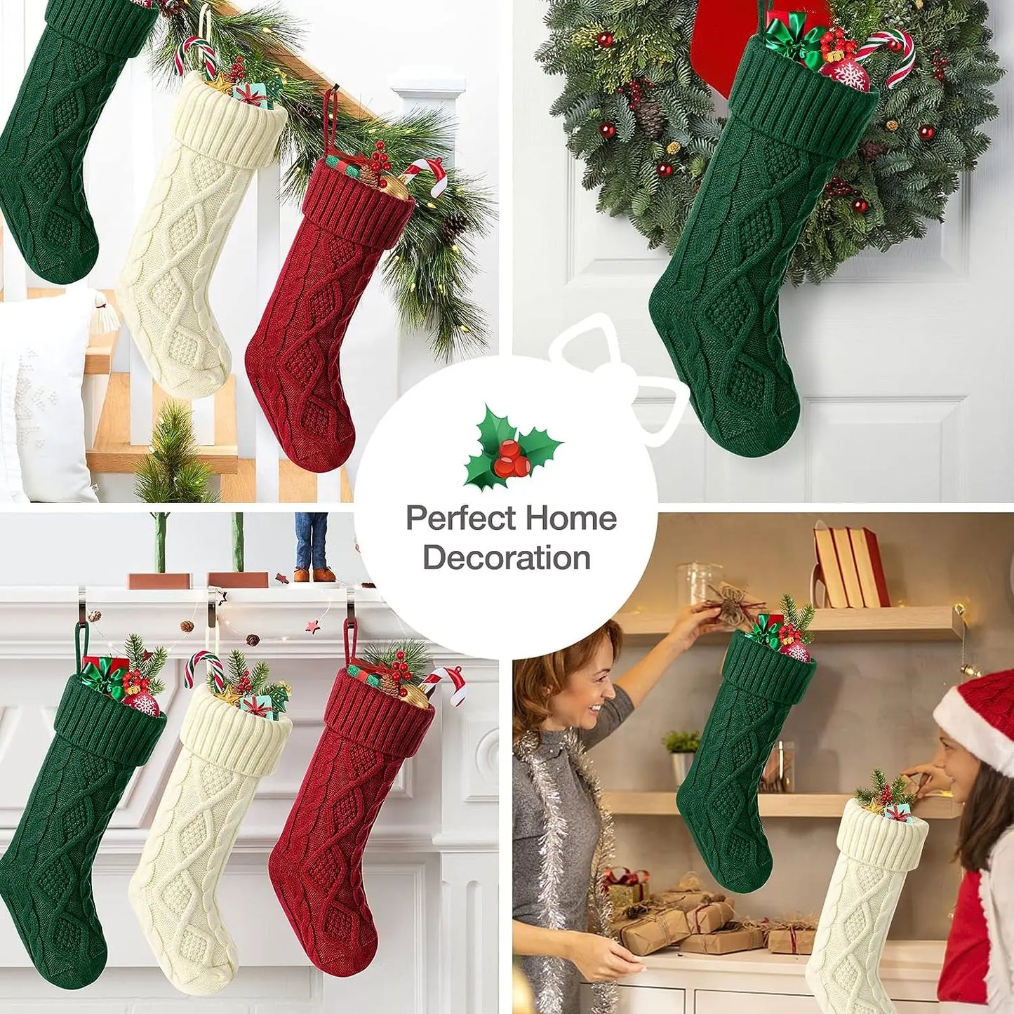 Cozy Knit Christmas Stocking
