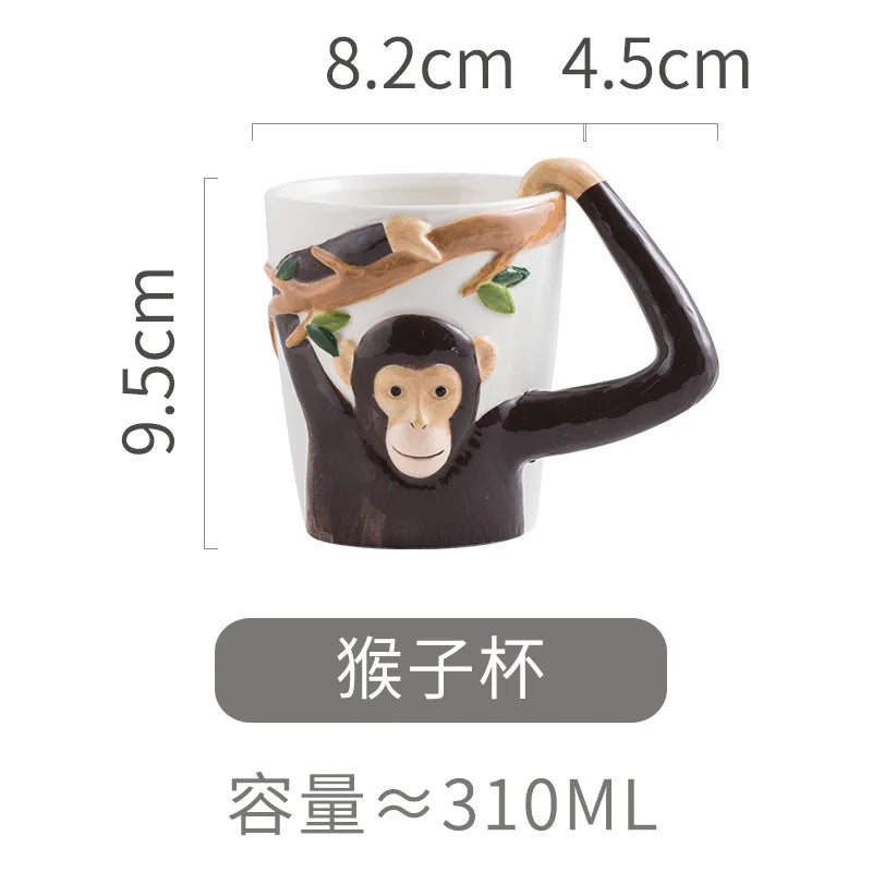 Cartoon Monkey Ceramic Mug
