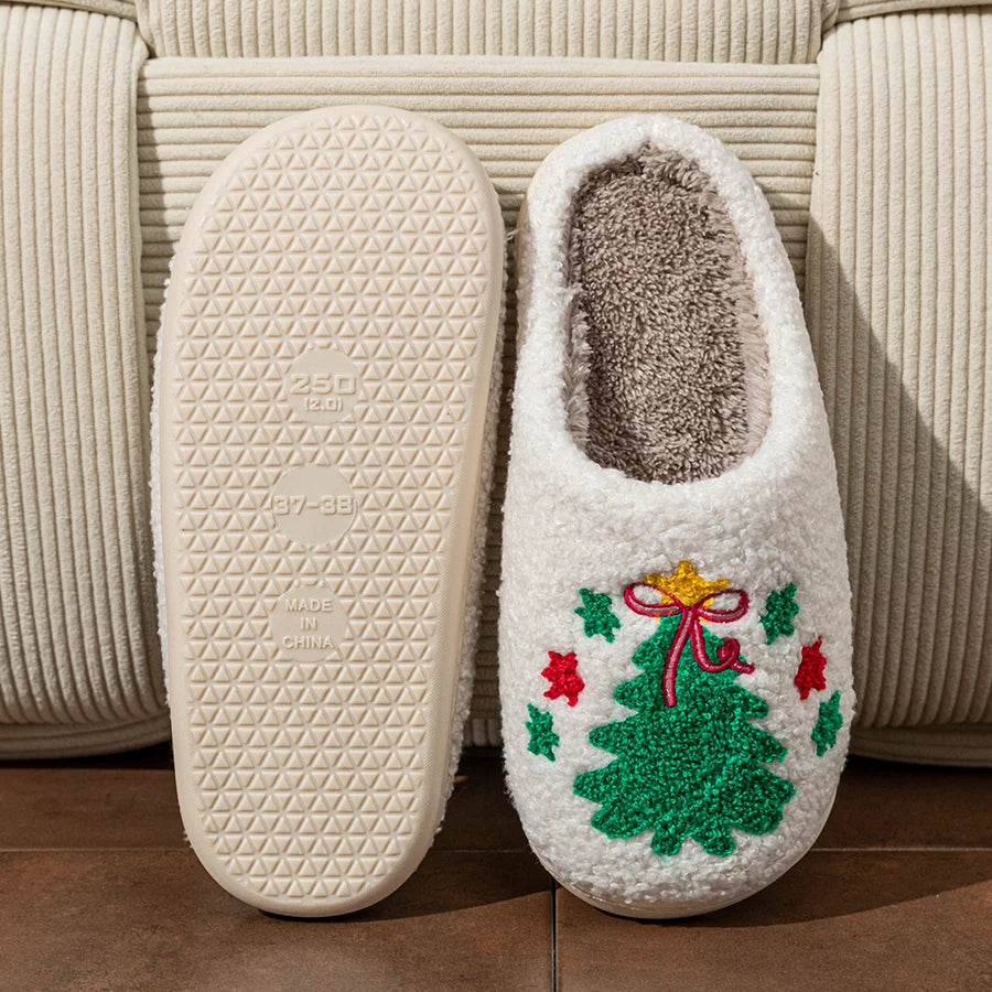 Christmas Tree Cozy Slippers