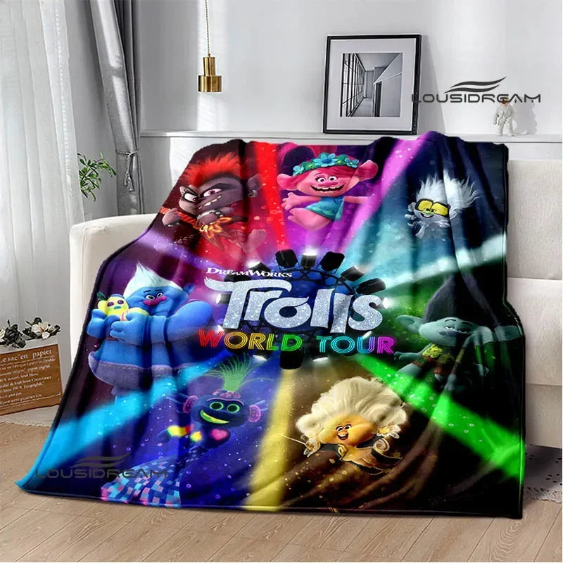 Trolls Cartoon Flannel Blanket