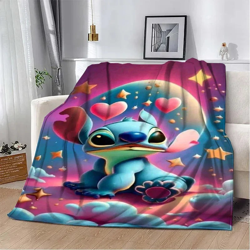 Stitch Cartoon Plush Blanket