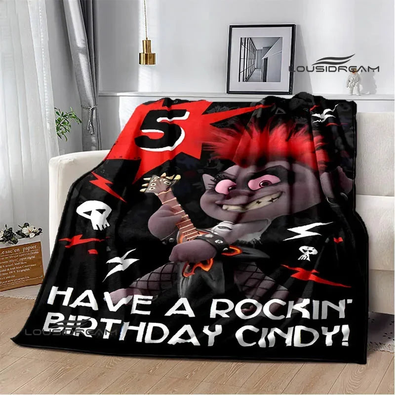 Trolls Cartoon Flannel Blanket