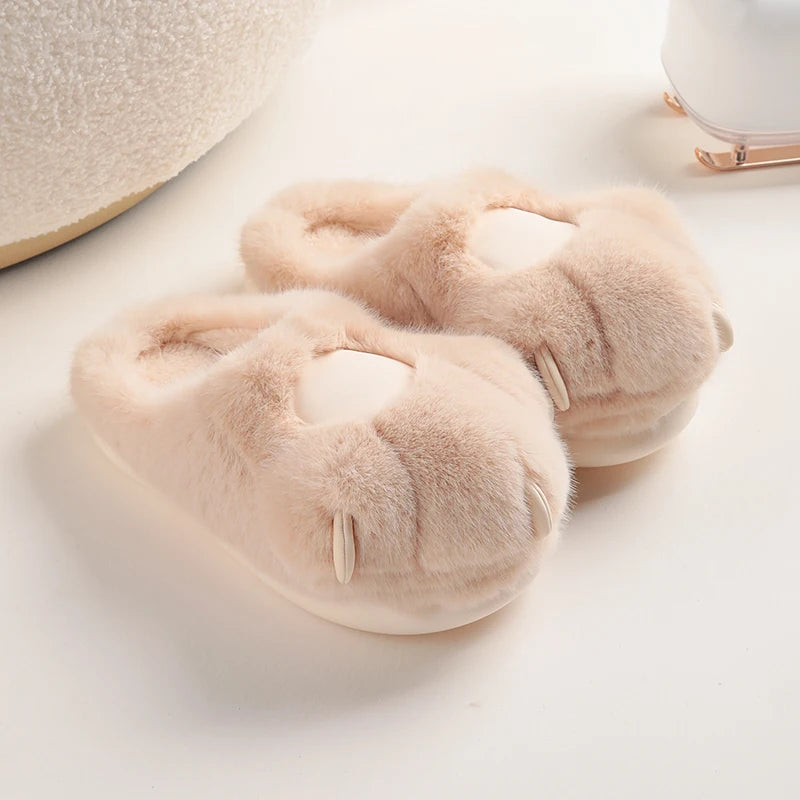 Cat Paw Plush Slippers